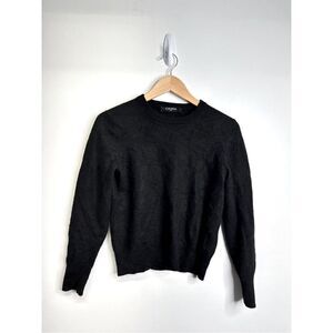 CAARA Sweater Womens 100%‎ Cashmere Black Long Sleeve Ribbed Hem Size Small